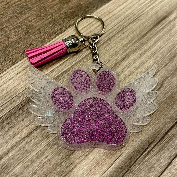 Hand Crafted Other - 🎉🎉7x HP🎉🎉 Handmade Paw w/ Wings Keychain